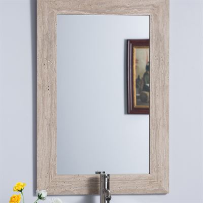 Travertine Stone Frame Mirror