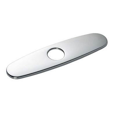 10 in. Stainless Steel Faucet Deck Plate Polished Chrome