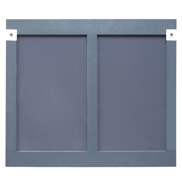 Solid wood frame mirror-dark gray