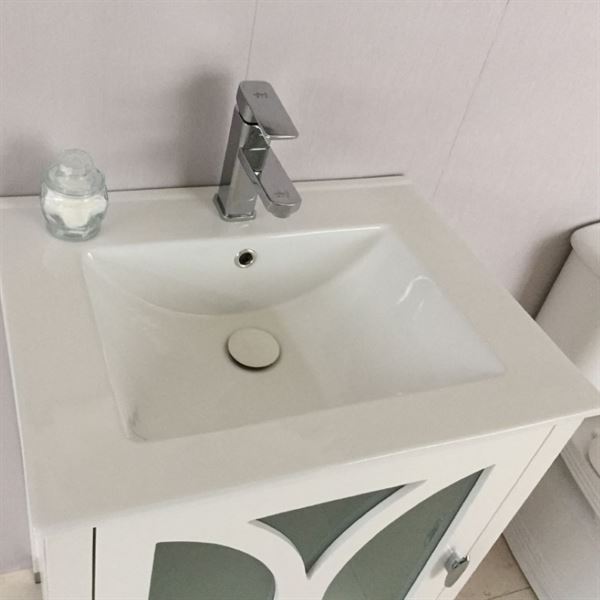 24 in Single Sink Vanity-Manufactured Wood-White
