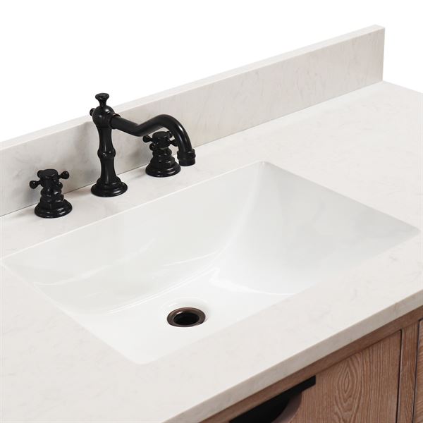 49 in. Single Sink Vanity in Weathered Neutral with Engineered Quartz Top