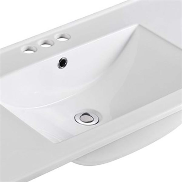 48 in. Single Sink Ceramic Top