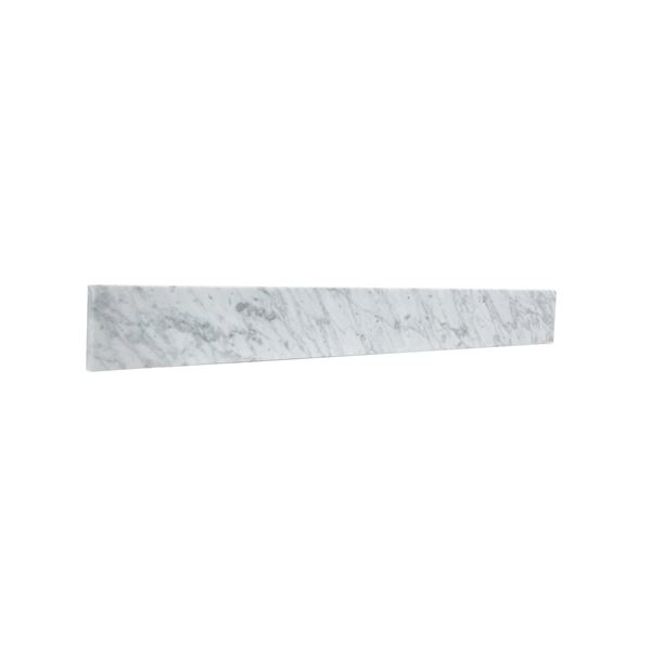 34 in. White Cararra Marble Backsplash