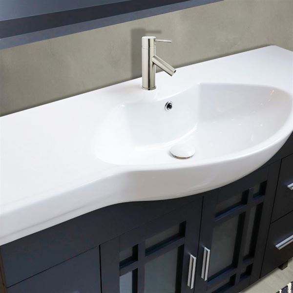 48 in Single Sink Vanity-Wood-Dark Gray