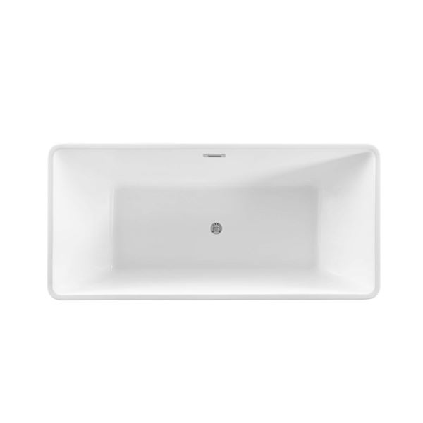 Rieti 67 in. Freestanding Bathtub in Glossy White