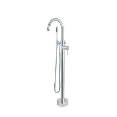 Alona Single-Handle Floor-Mount Freestanding Tub Faucet with Hand Shower in Chrome Finish