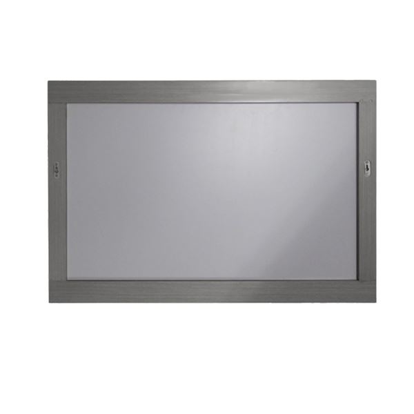 37.4 in. Gray Wood Mirror