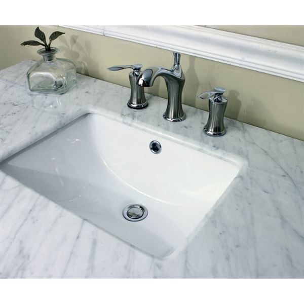 45 in Single sink vanity in espresso with marble top in white
