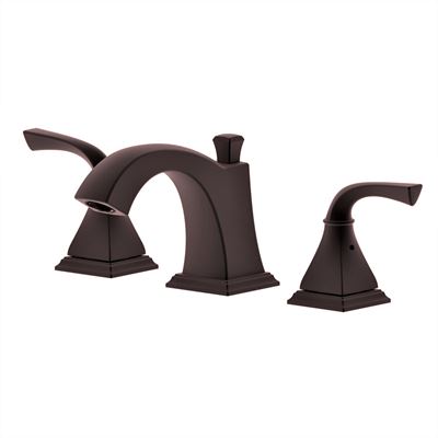 Kaden Double Handle Oil Rubbed Bronze Widespread Bathroom Faucet with Drain Assembly with Overflow