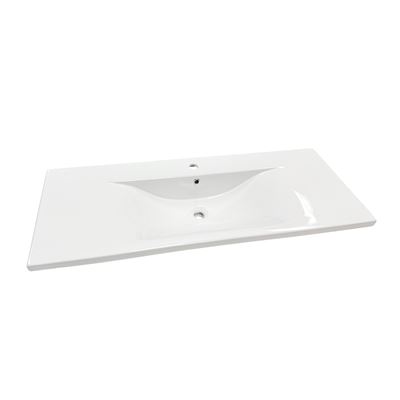 48" EdgeFlow Single Ceramic Sink Top with Single Faucet Hole