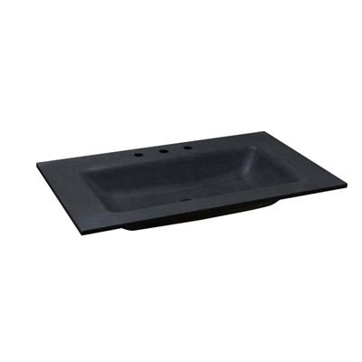 37 in. Single Concrete Top with Rectangle Sink