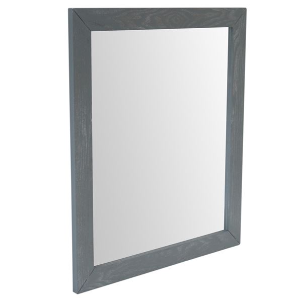 24 in. Wood Frame Mirror in Gray Ash Finish