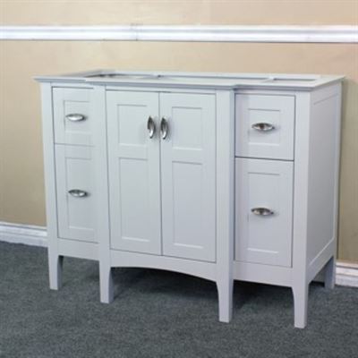 44 in Single sink vanity-wood-white cabinet only