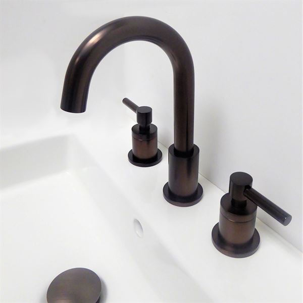 Faenza Double Handle Oil Rubbed Bronze Widespread Bathroom Faucet with Drain Assembly *45103