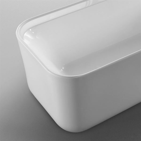 67 in. Freestanding Acrylic Bathtub in Glossy White