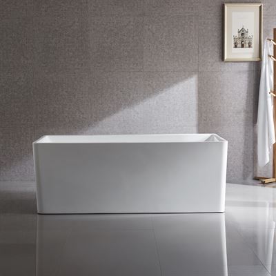 67 in. Freestanding Acrylic Bathtub in Glossy White