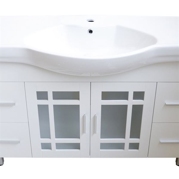 48 in Single Sink Vanity-Wood-White