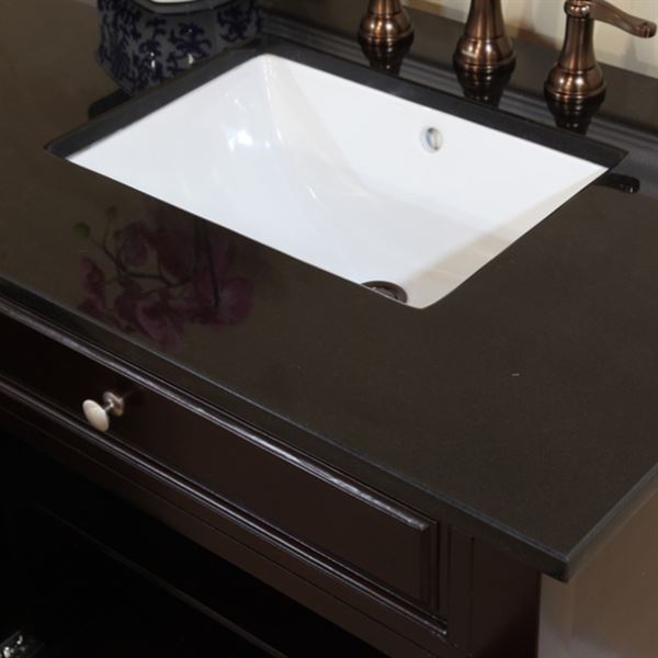 62 in Double sink vanity-dark mahogany