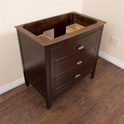 35 in Single sink vanity-wood-sable walnut cabinet only