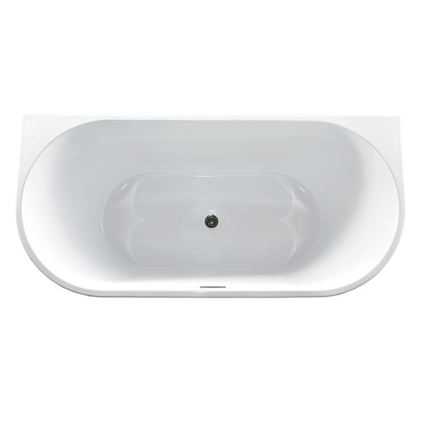 71 in. Freestanding Acrylic Bathtub in Glossy White