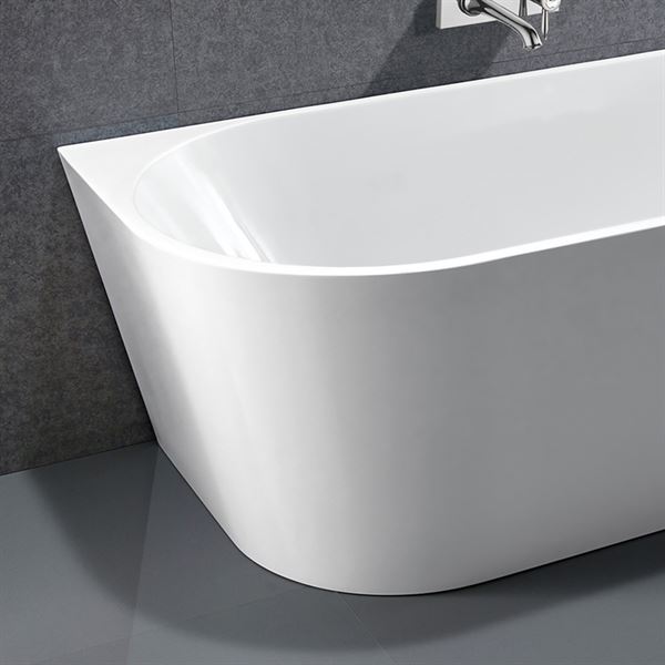 71 in. Freestanding Acrylic Bathtub in Glossy White