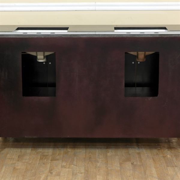 62 in Double sink vanity-dark mahogany