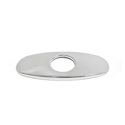 6 in. Stainless Steel Faucet Deck Plate Polish Chrome