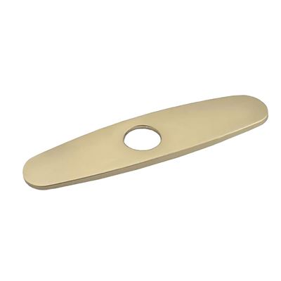 10 in. Stainless Steel Faucet Deck Plate Gold