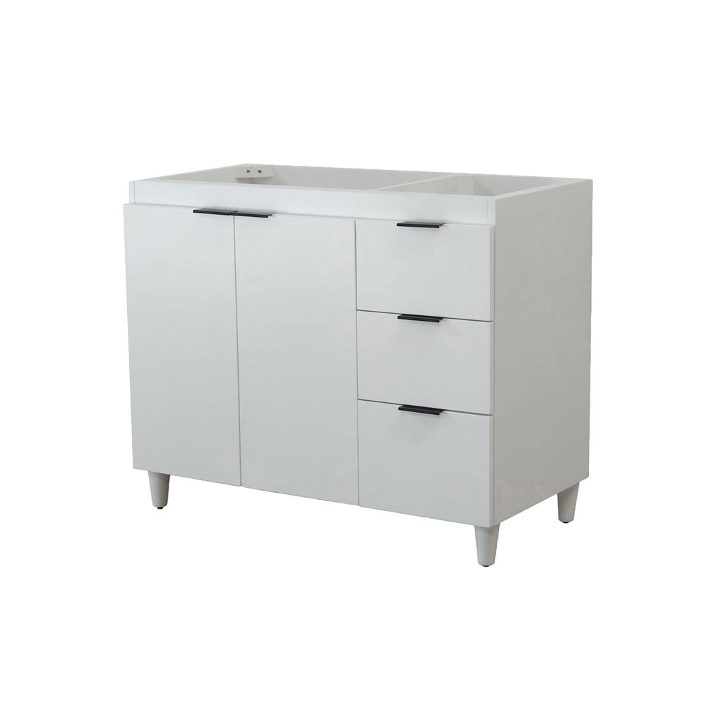 38.5" Single Sink Vanity in White - Cabinet Only - 3 Top Options