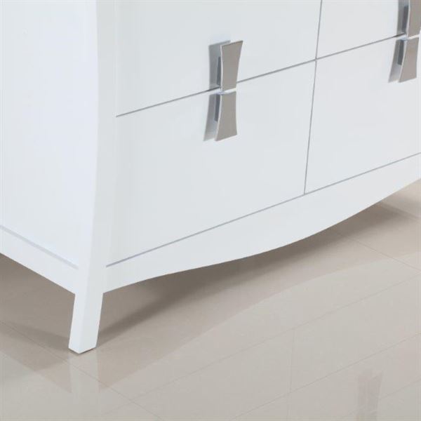 48 in. Double Sink Vanity with White Engineered Stone Top