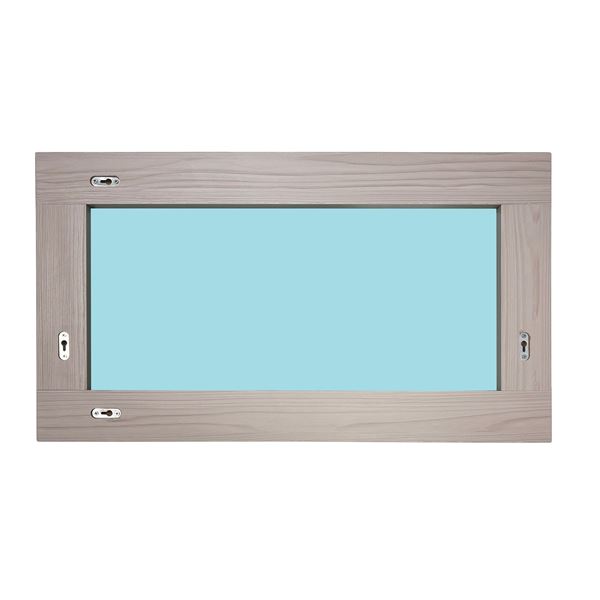 17.7-Inch Rectangular Framed Frame Mirror In Light Gray Finish