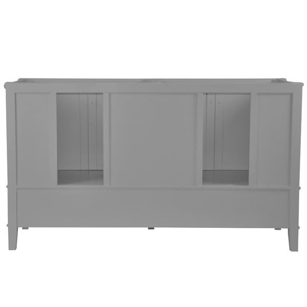 Aurora 61" DOUBLE VANITY IN L/GRAY WITH QUARTZ TOP