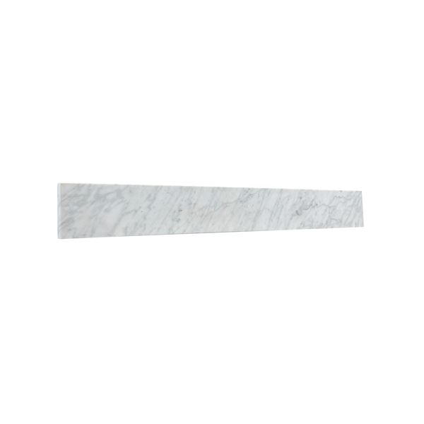 34 in. White Cararra Marble Backsplash