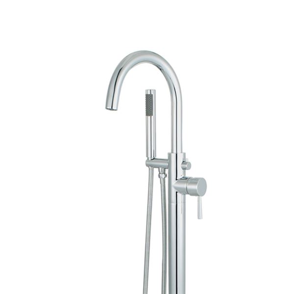 Alona Single-Handle Floor-Mount Freestanding Tub Faucet with Hand Shower in Chrome Finish