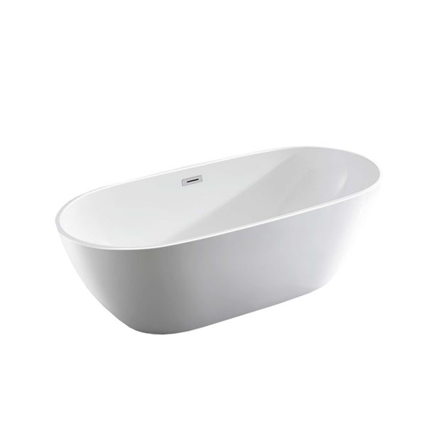 Pavia 67 in. Freestanding Bathtub in Glossy White