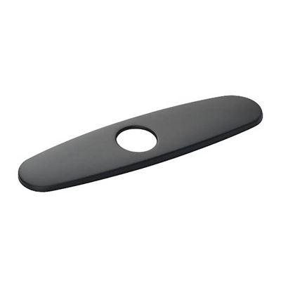 10 in. Stainless Steel Faucet Deck Plate New Black