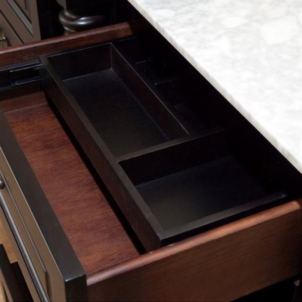 20 in Marble top cabinet-dark mahogany