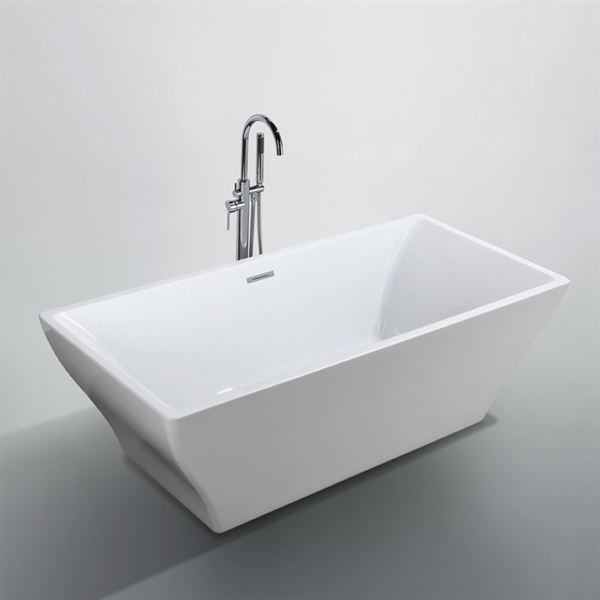 Messina 71 in. Freestanding Bathtub in Glossy White