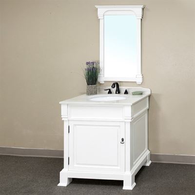 30 in Single sink vanity-wood-white