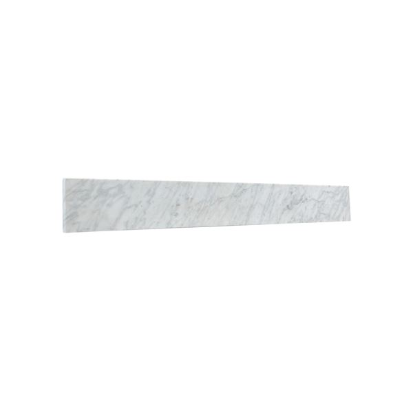 30 in. White Cararra Marble Backsplash