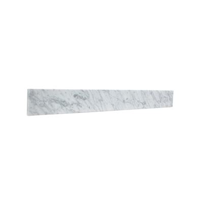 34 in. White Cararra Marble Backsplash