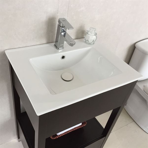 24 in Single sink vanity-manufactured wood-espresso