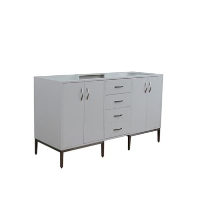 60 in. Double Vanity in White Finish - Cabinet Only, Tivoli Collection