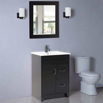 24 in. Single Sink Vanity Set, manufactured WoodEspresso