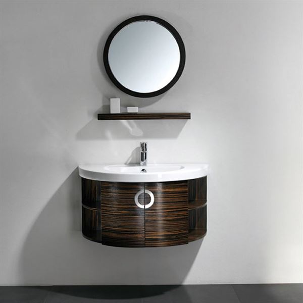 34 in Single vanity-Wood-Ebony-Zebra